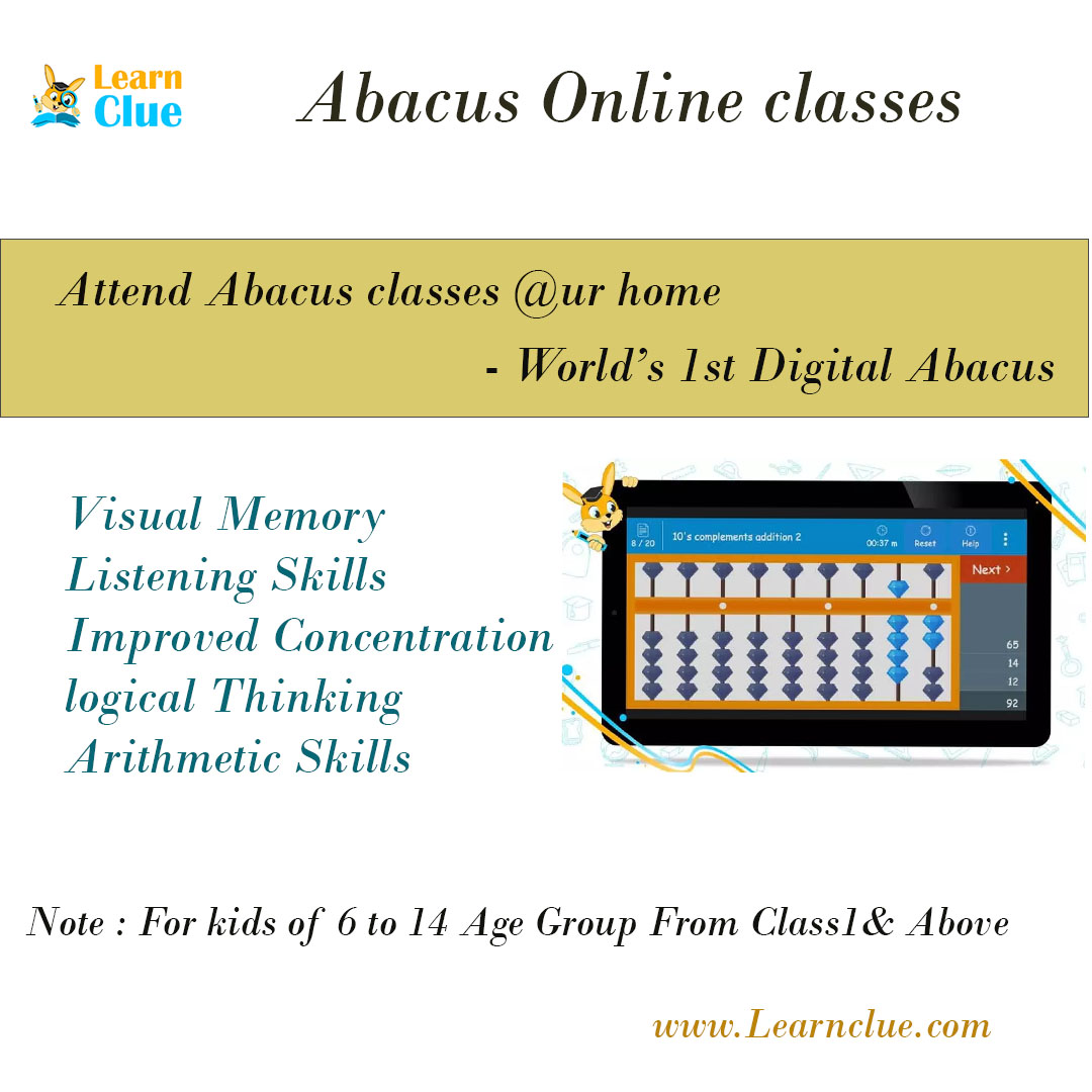 Abacus online classes | Learnclue