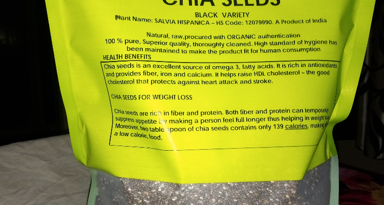 BLACK CHIA SEEDS-Superior Quality, Thoroughly Cleaned, Dust Free, Ready to Eat, Immunity Booster