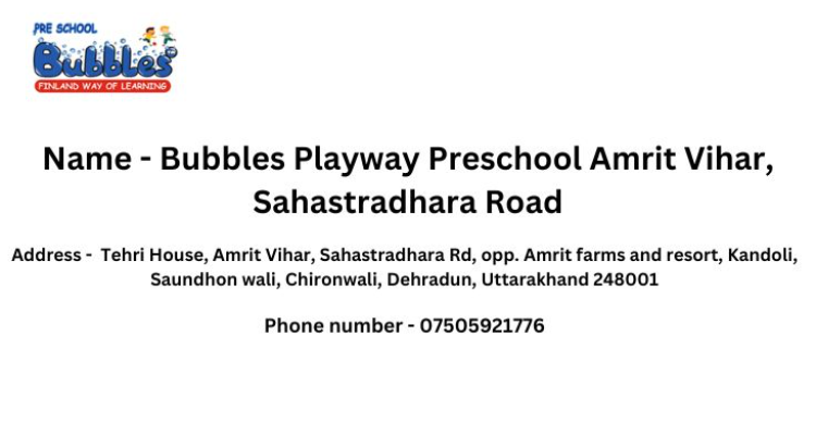 ssBubbles Playway Preschool Amrit Vihar, Sahastradhara Road