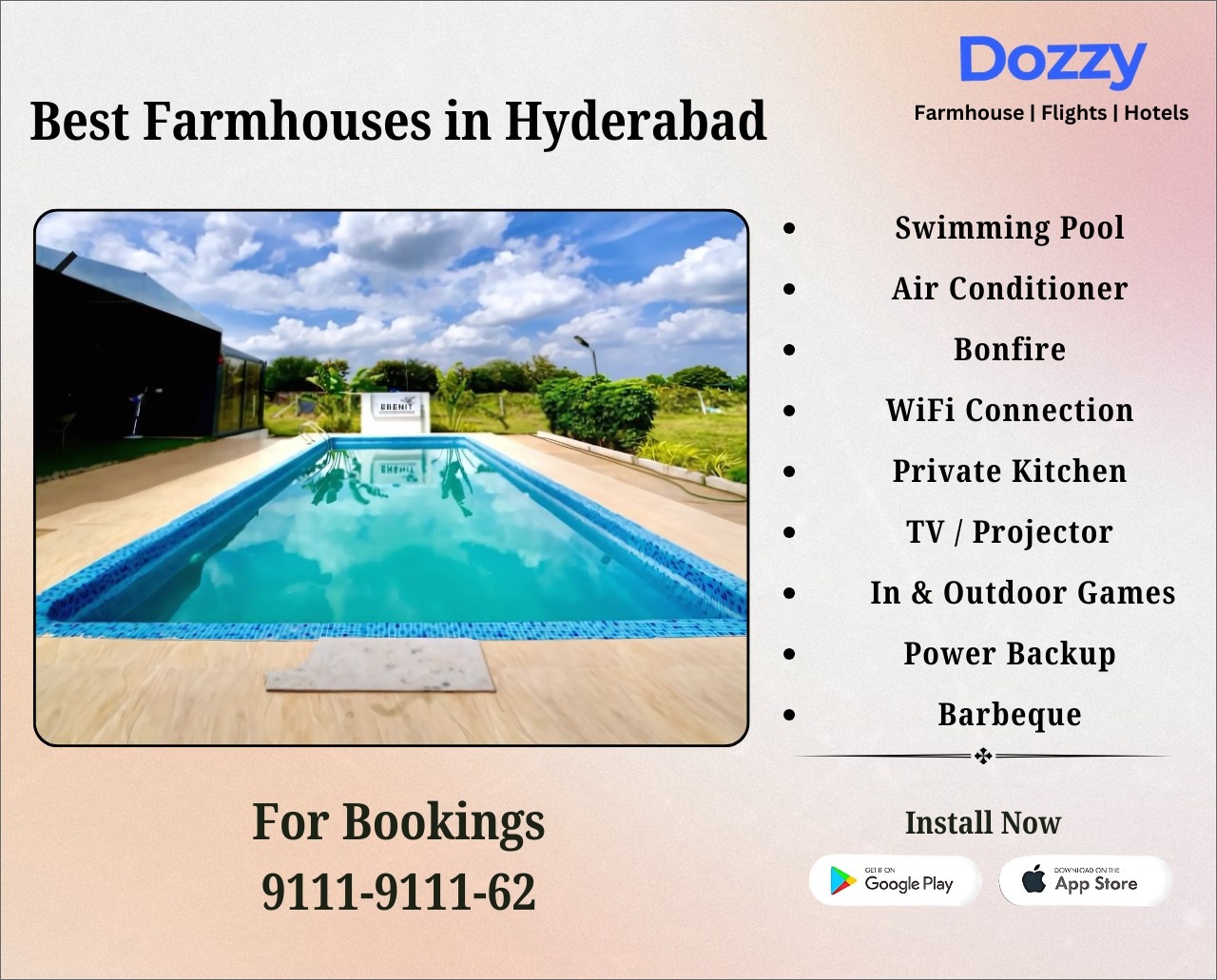 Farmhouse with pool near Shamshabad