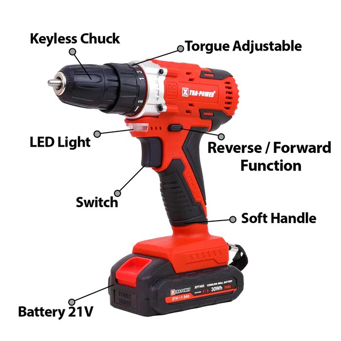 Xtra Power 483 Cordless Drill Machine 10mm